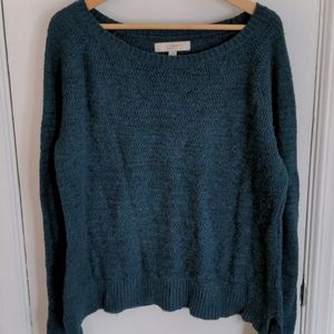 Teal marled sweater
